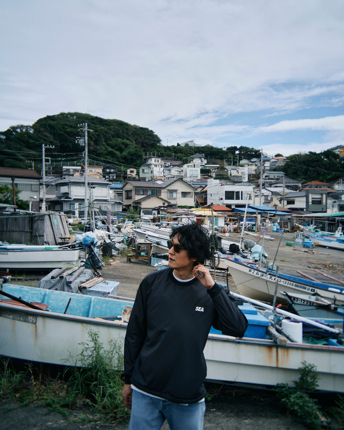 WARM UP PULLOVER SHIRT WITH FISHINGNET RECYCLE MATERIAL