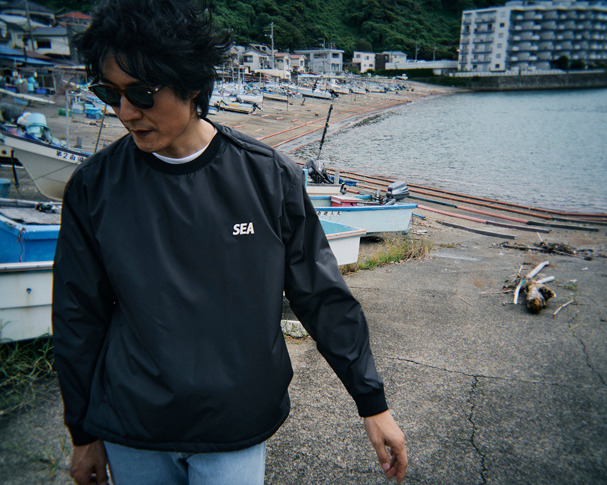 WARM UP PULLOVER SHIRT WITH FISHINGNET RECYCLE MATERIAL