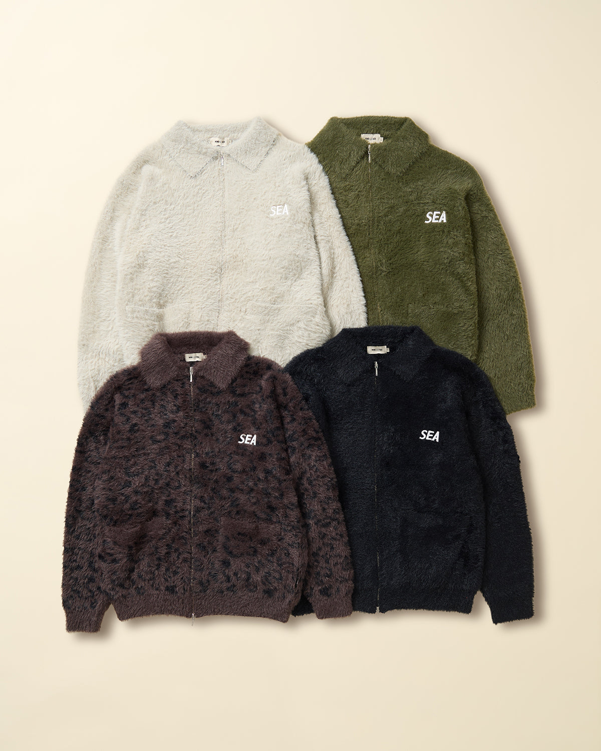 SHAGGY ZIP UP CARDIGAN