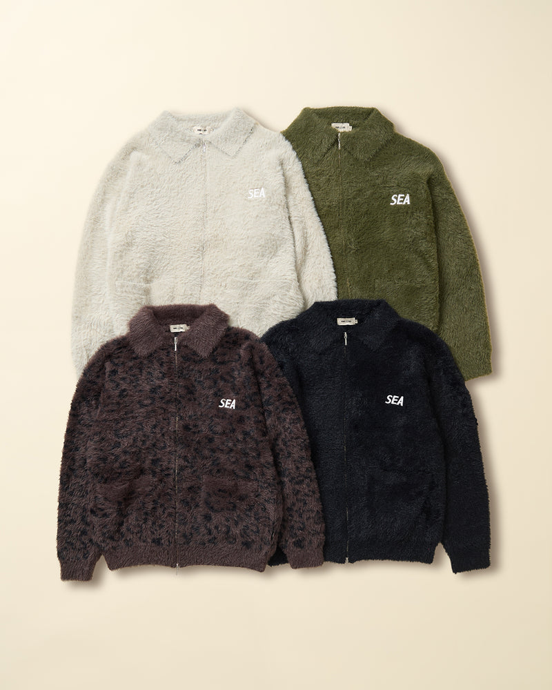 SHAGGY ZIP UP CARDIGAN