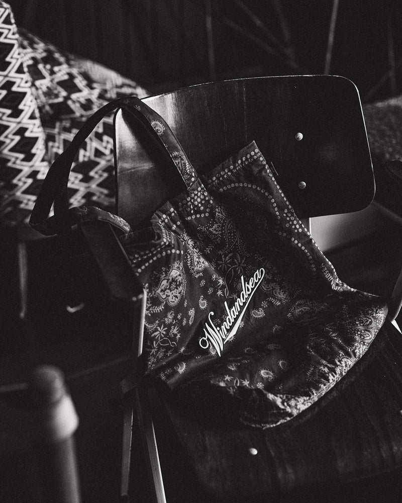BLACK BANDANA TOTE BAG