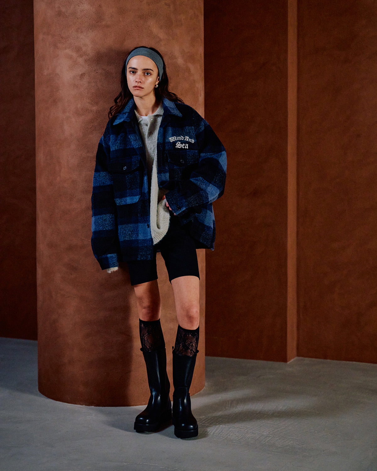 Shaggy Plaid Shirt Jacket