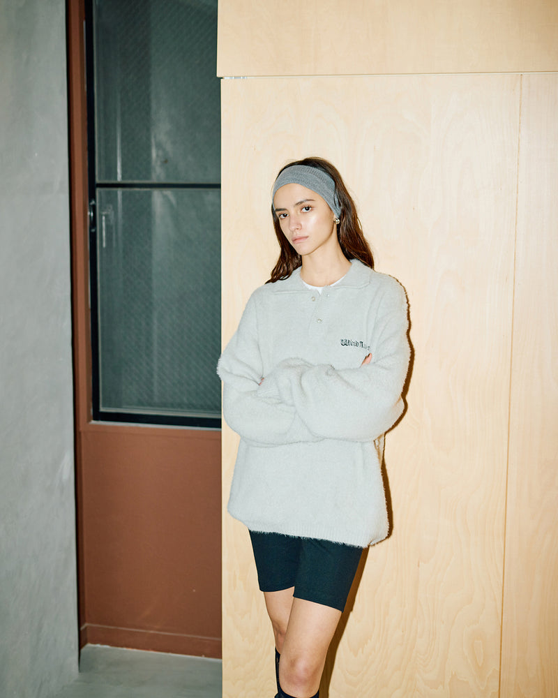 Shaggy Knit L/S Polo