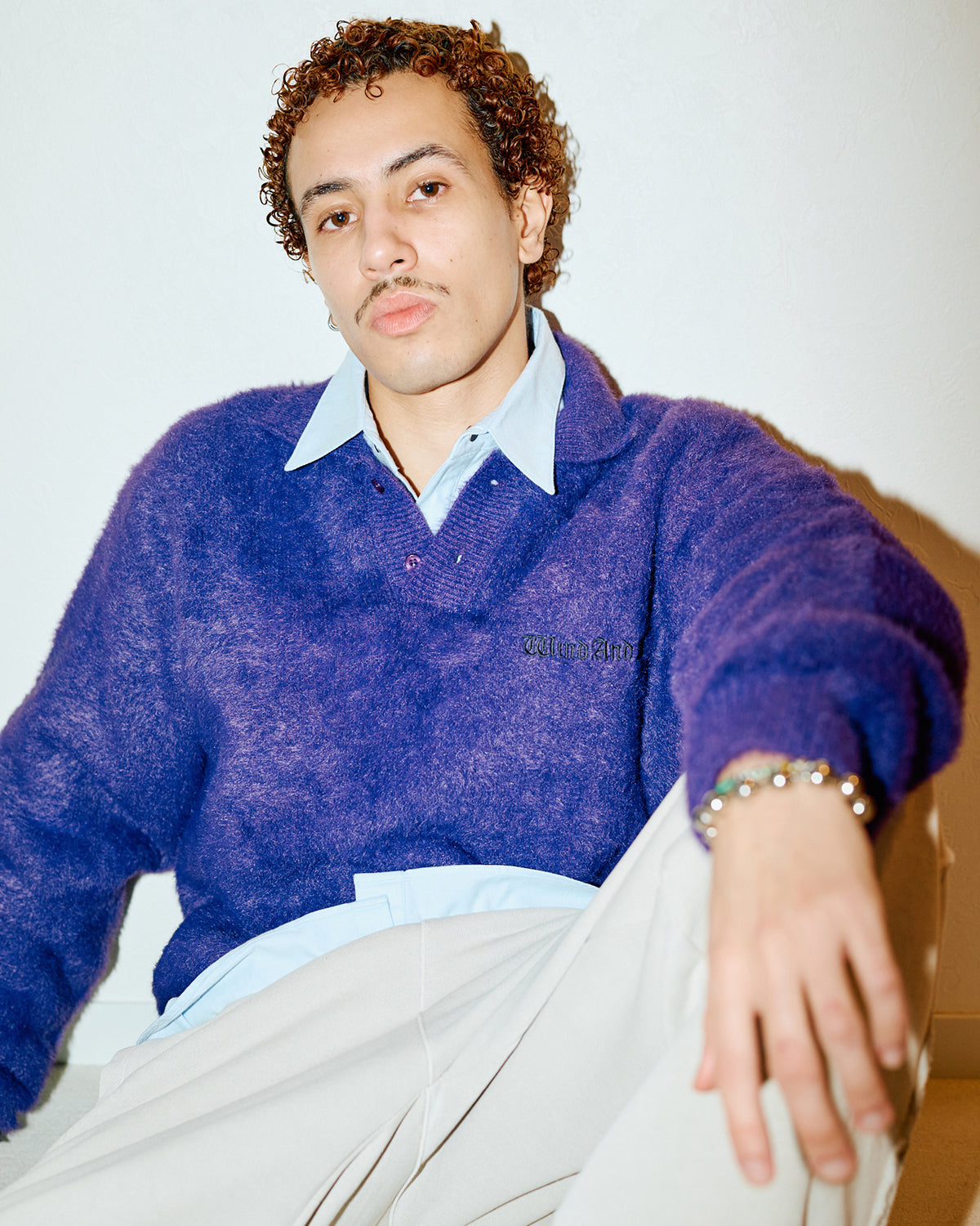 Shaggy Knit L/S Polo