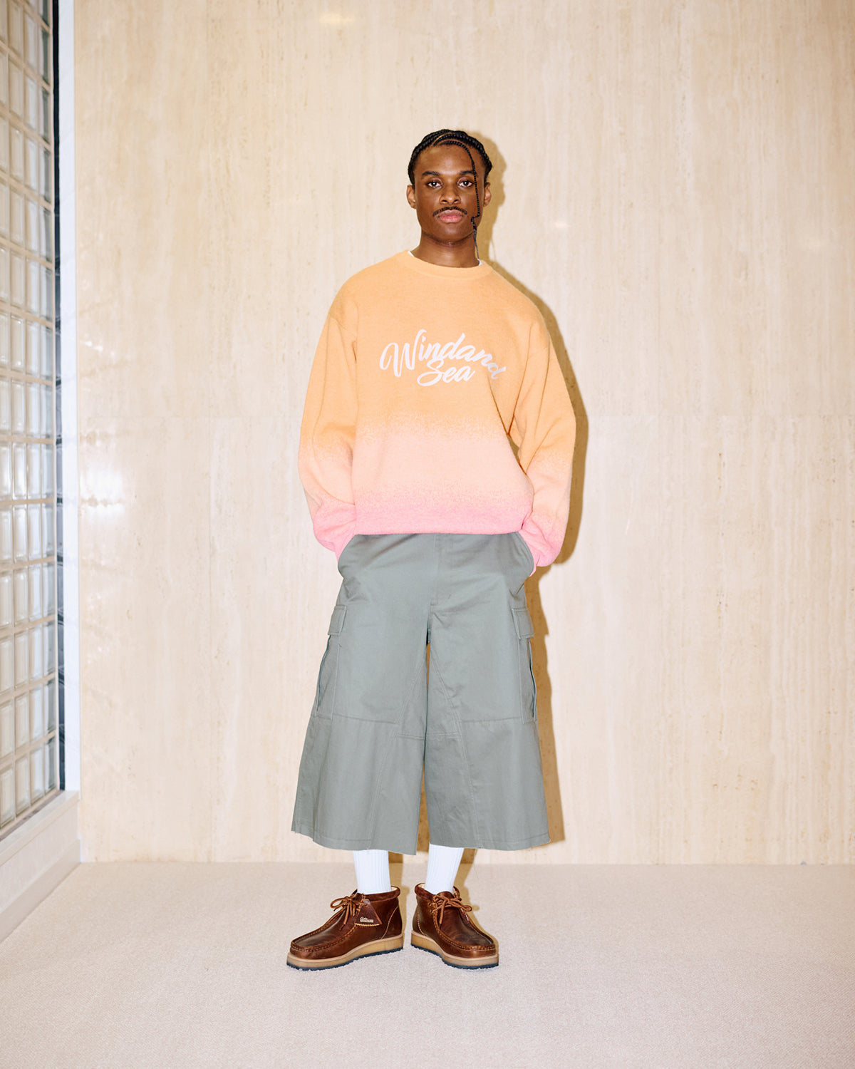 Jacquard Gradation Knit Sweater