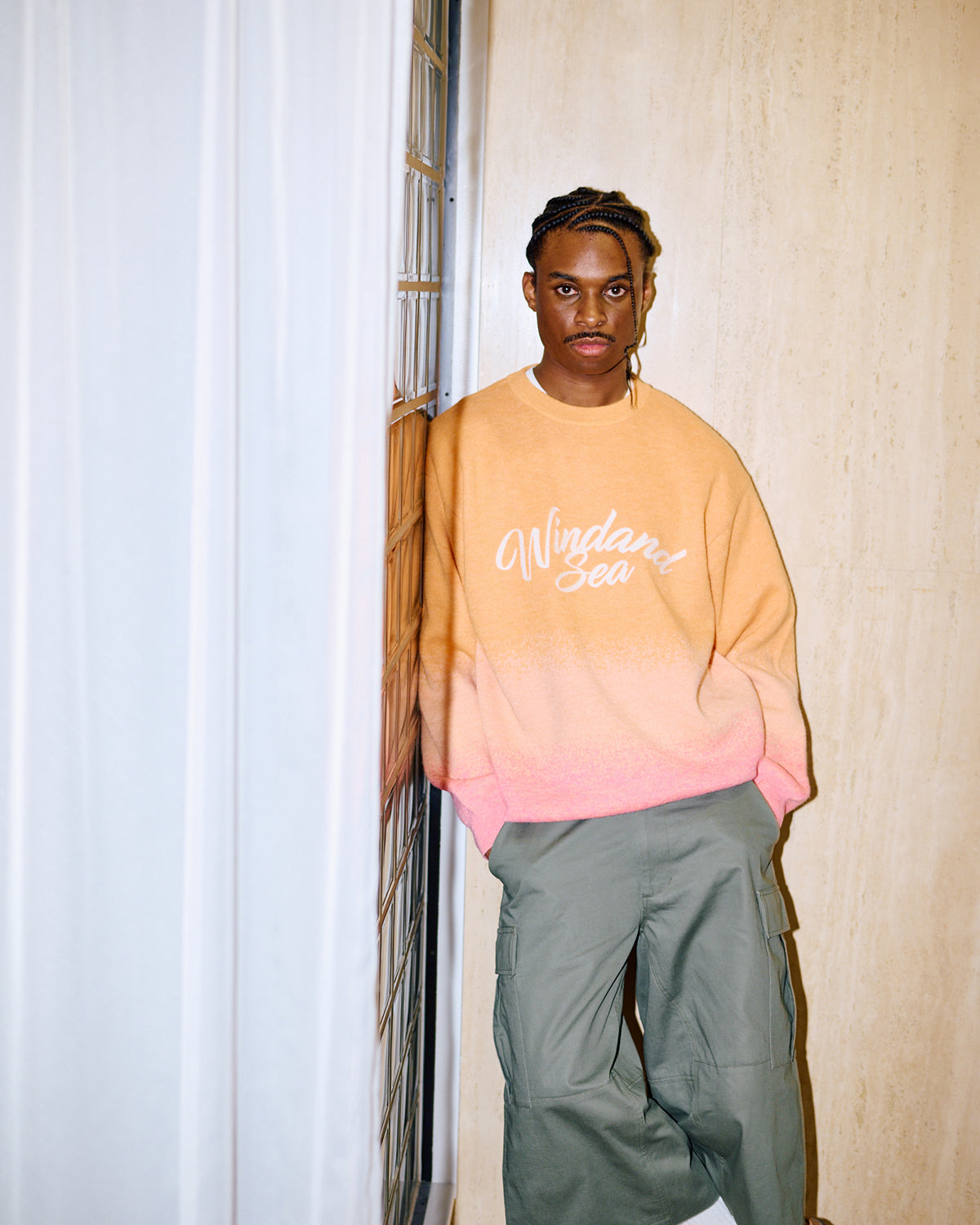 Jacquard Gradation Knit Sweater