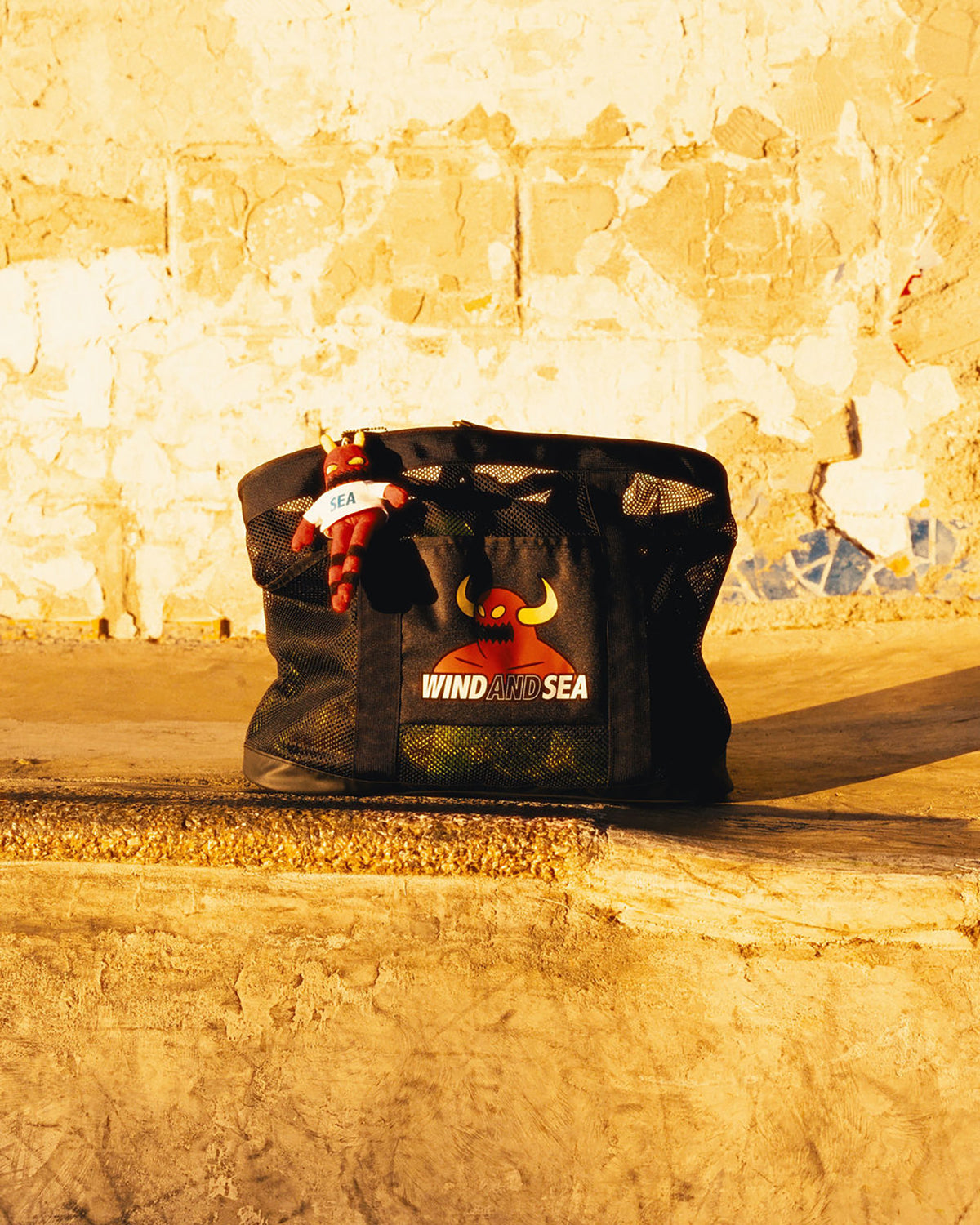 toy machine x WDS MESH TOTE BAG – WIND AND SEA