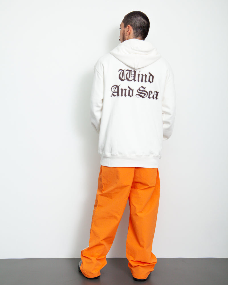 Satin Patch Zip Up Sweatshirt