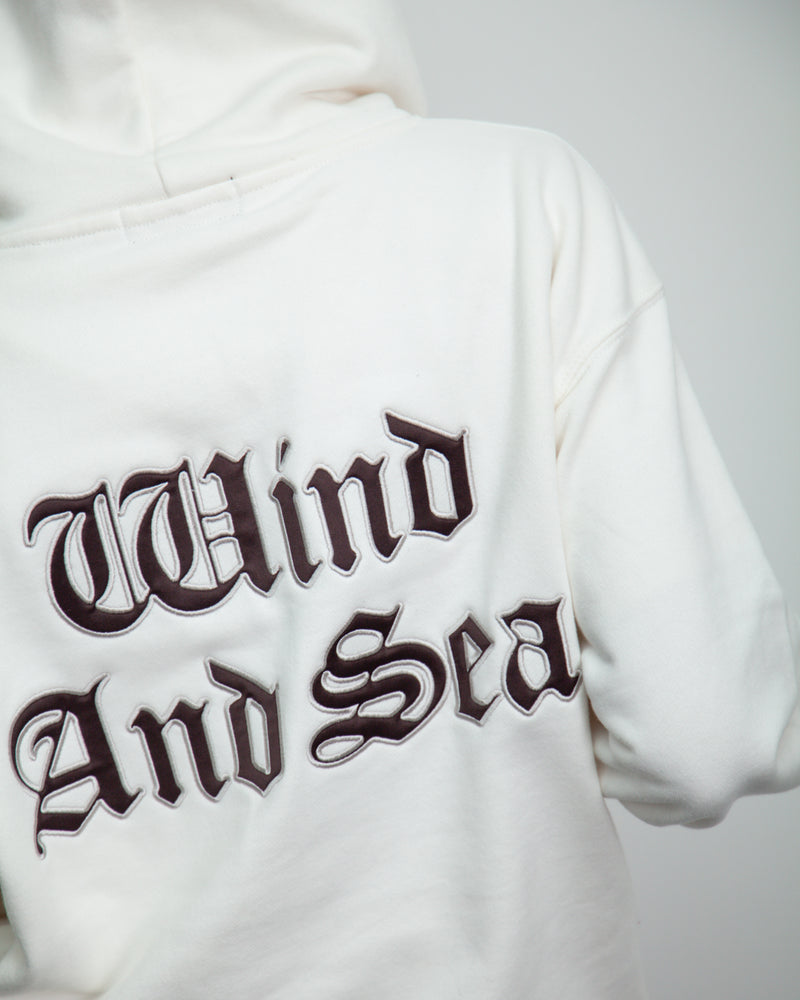 Satin Patch Zip Up Sweatshirt