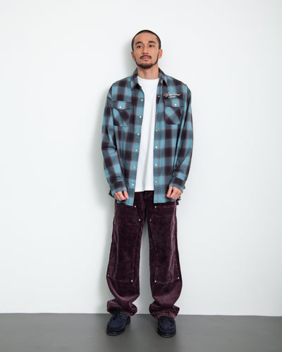 Fringe Flannel Plaid Shirt