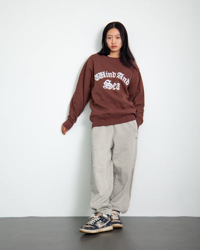 Satin Patch Crewneck Sweatshirt