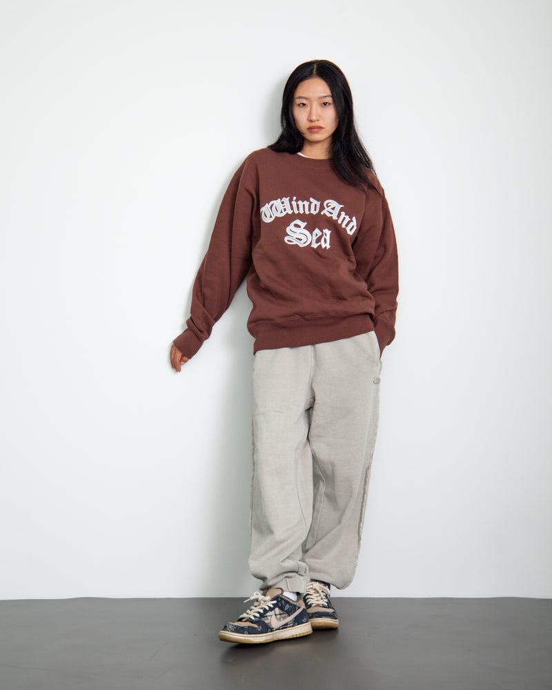 Satin Patch Crewneck Sweatshirt