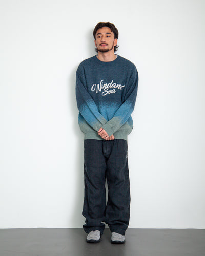 Jacquard Gradation Knit Sweater