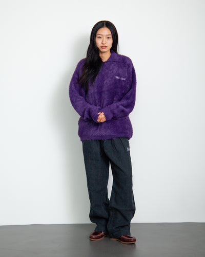 Shaggy Knit L/S Polo