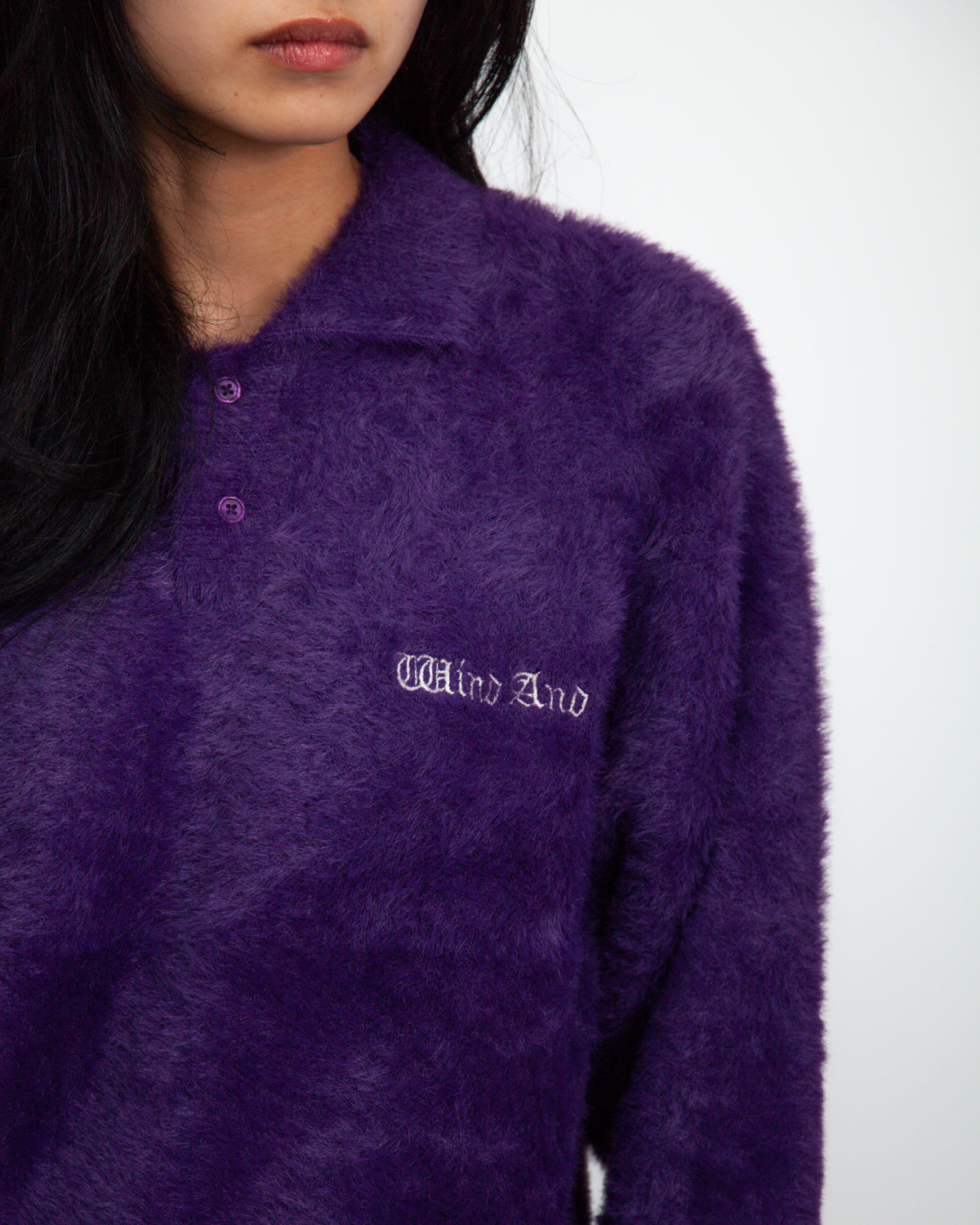 Shaggy Knit L/S Polo