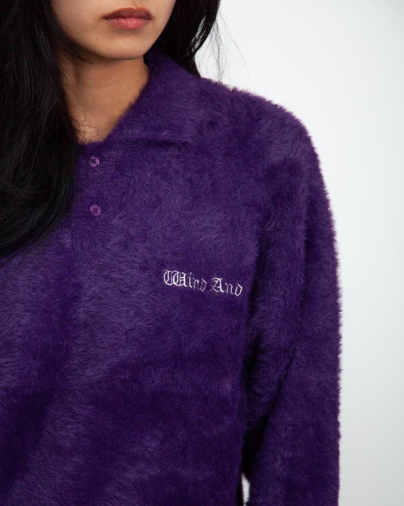 Shaggy Knit L/S Polo