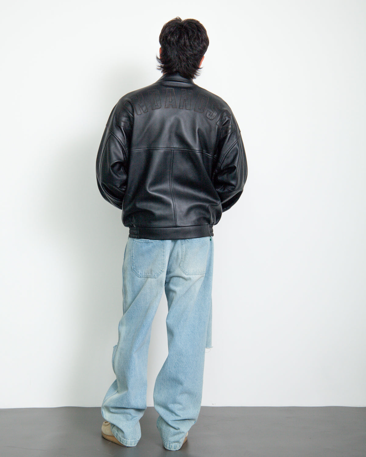 Lettered Leather Jacket