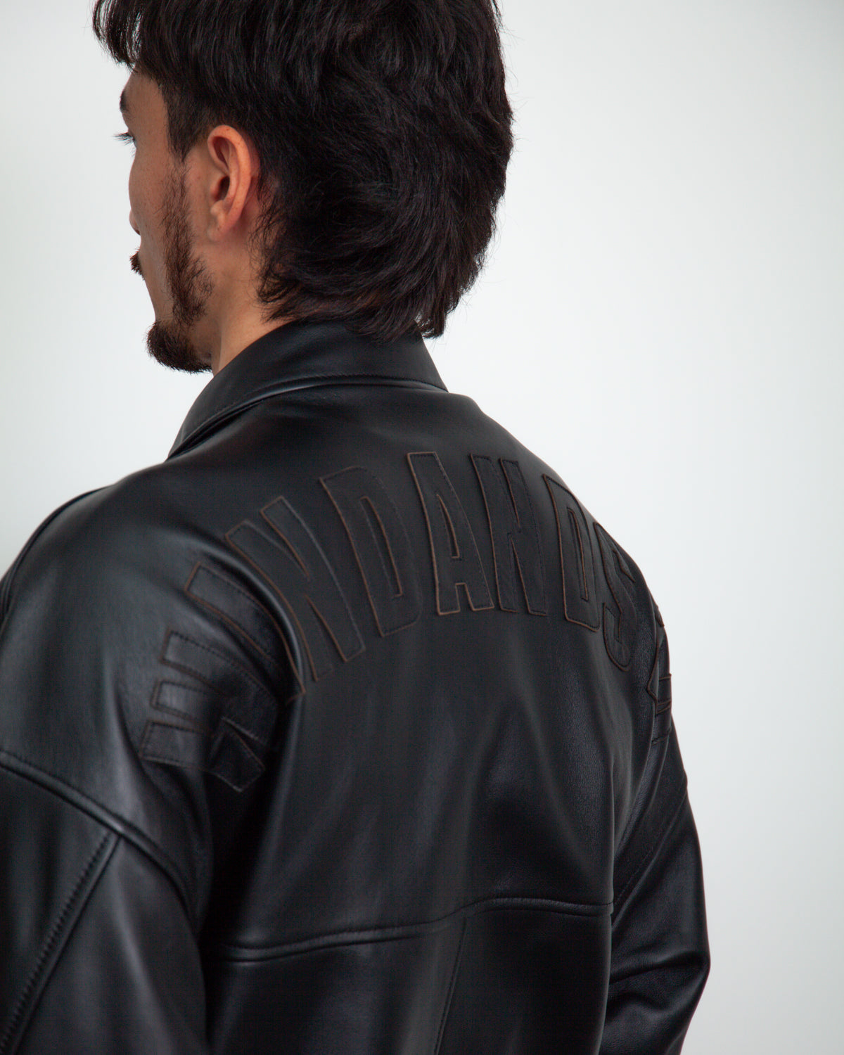 Lettered Leather Jacket