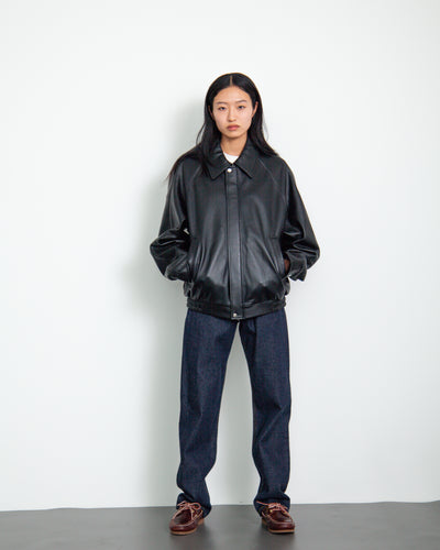 Lettered Leather Jacket