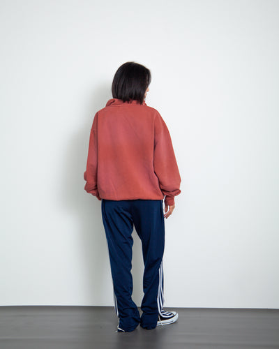 SULFUR DYEING LOGO HALF ZIP SWEATSHIRT