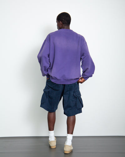 SULFUR DYEING LOGO CREWNECK SWEATSHIRT