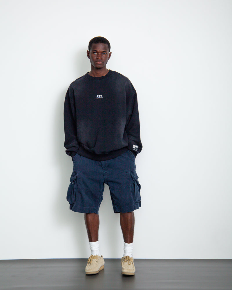 SULFUR DYEING LOGO CREWNECK SWEATSHIRT