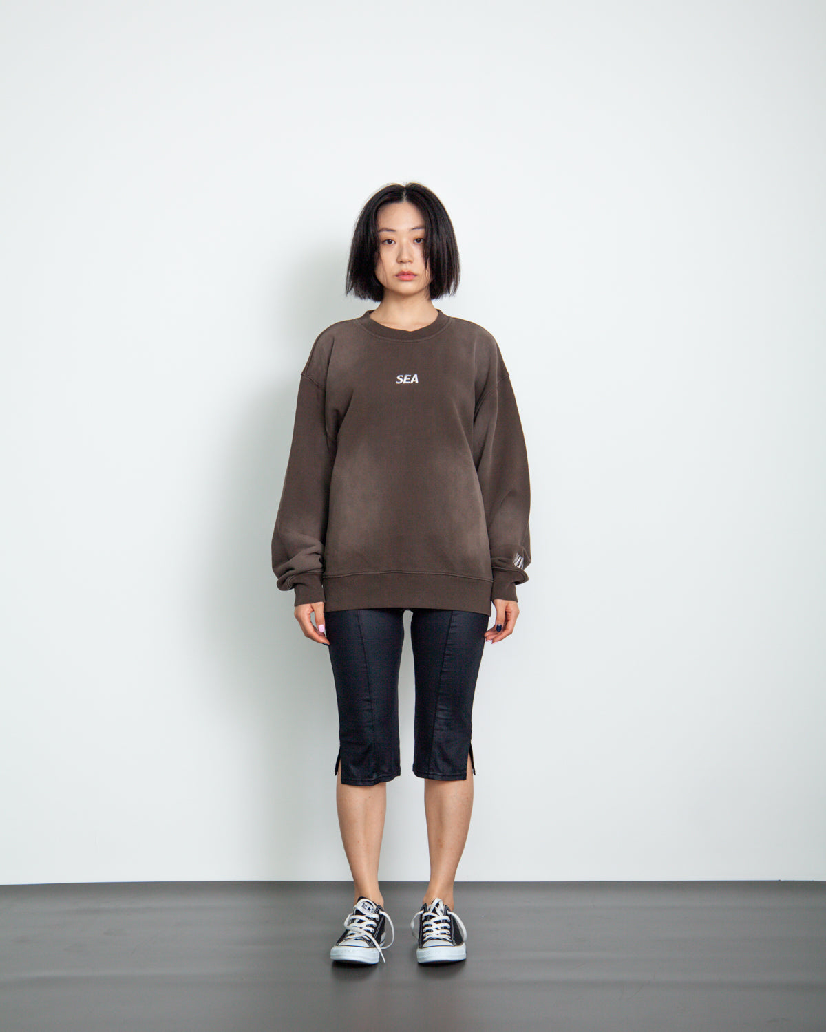 【新品未使用】SEA CREWNECK SWEATSHIRT SULFUR DYEING LOGO CREWNECK SWEATSHIRT – WIND AND SEA