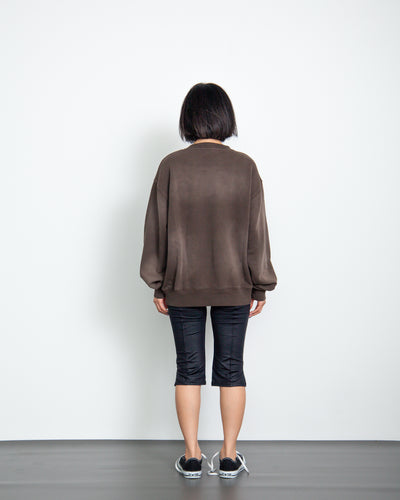 SULFUR DYEING LOGO CREWNECK SWEATSHIRT