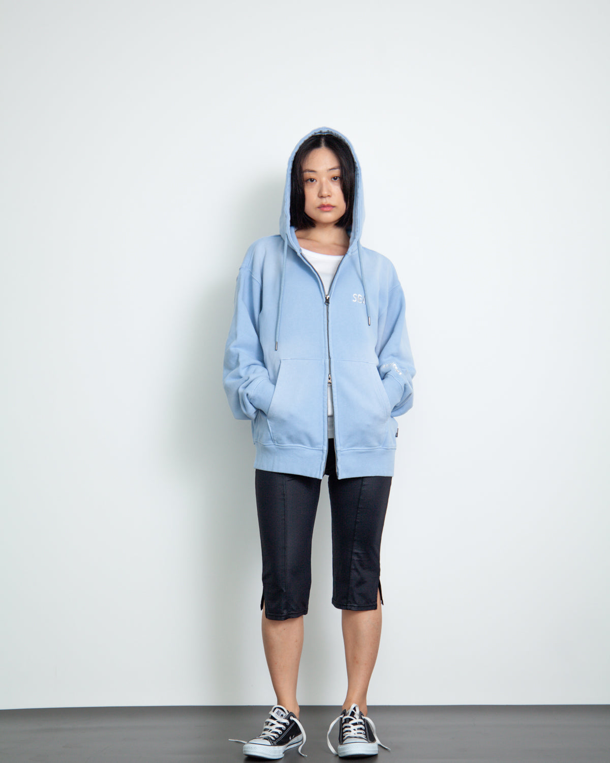 SULFUR DYEING LOGO ZIP SWEATSHIRT