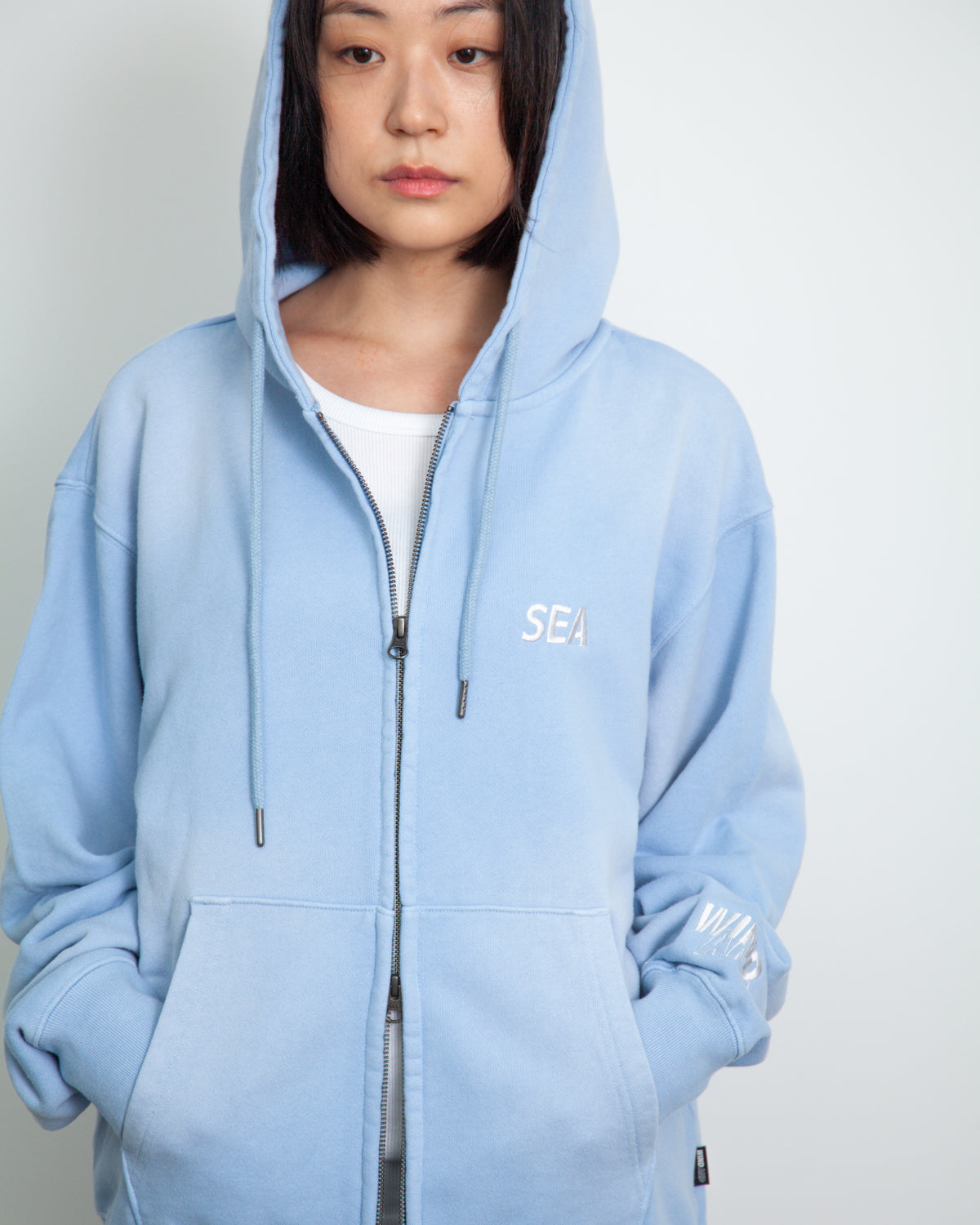 SULFUR DYEING LOGO ZIP SWEATSHIRT