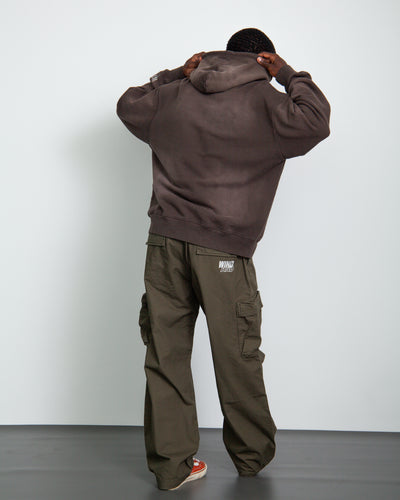 SULFUR DYEING LOGO ZIP SWEATSHIRT