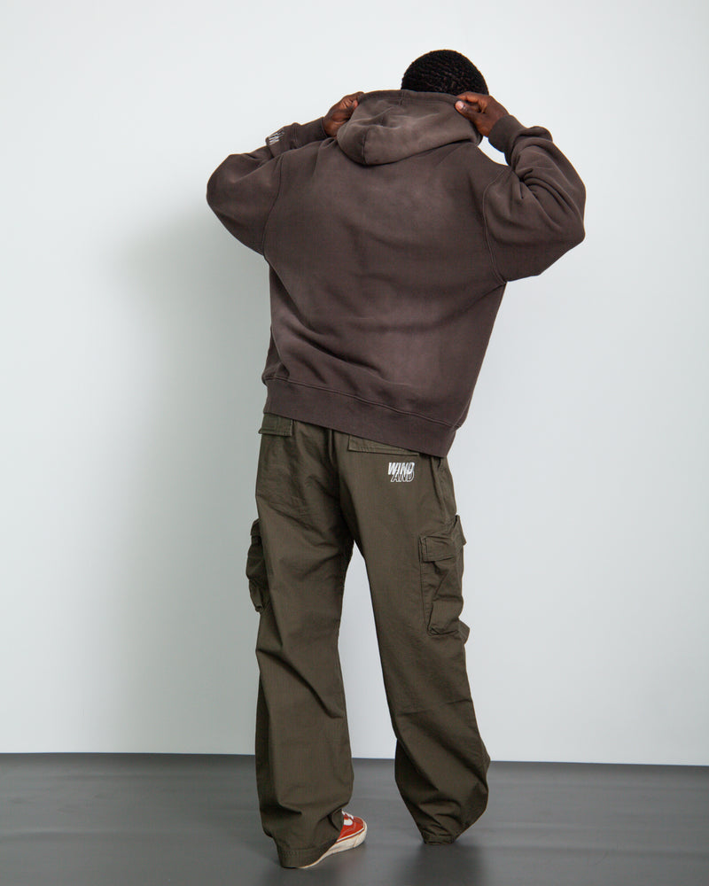 SULFUR DYEING LOGO ZIP SWEATSHIRT