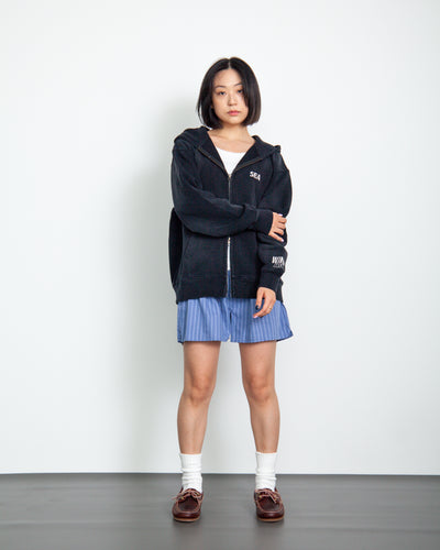 SULFUR DYEING LOGO ZIP SWEATSHIRT