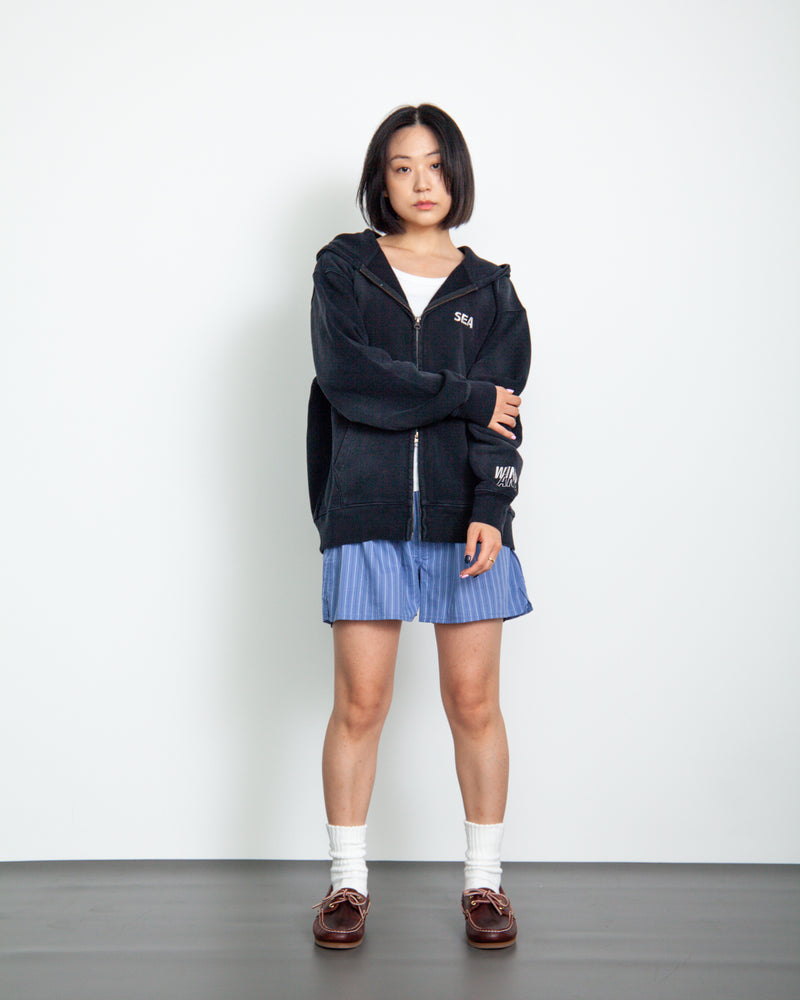 SULFUR DYEING LOGO ZIP SWEATSHIRT