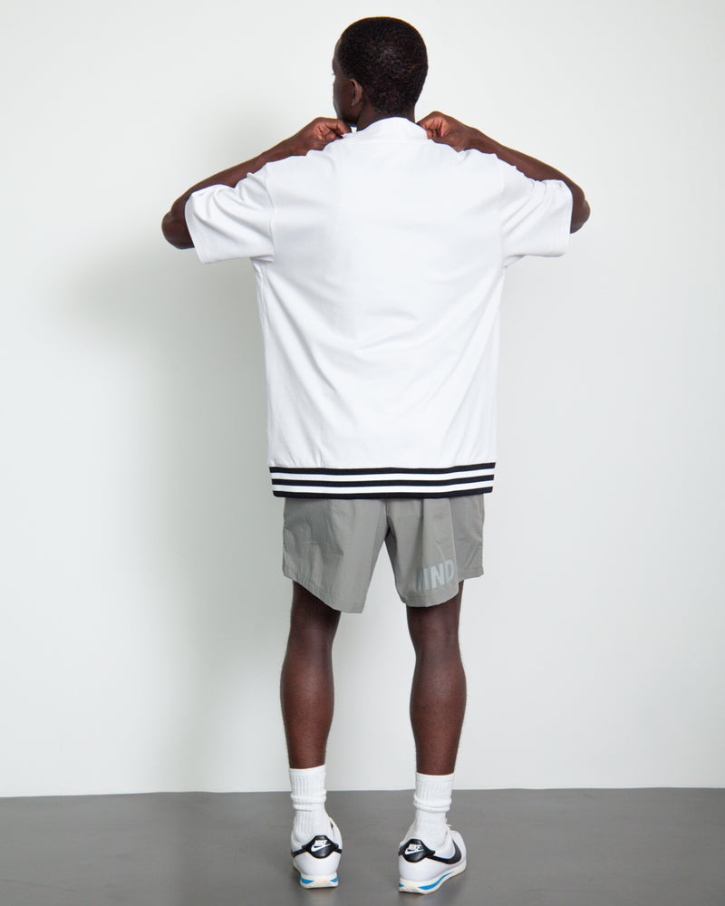 S/S Mock Neck Logo Knit