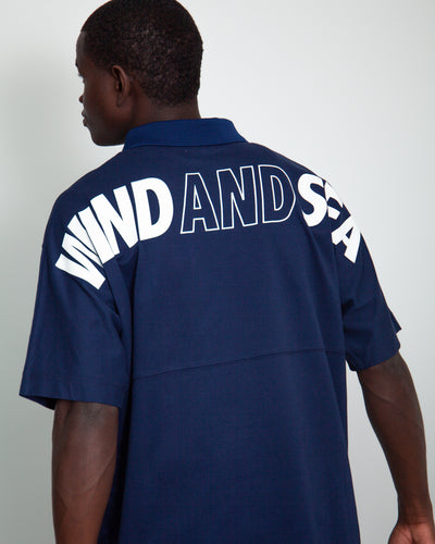 S/S Mock Neck Knit Polo