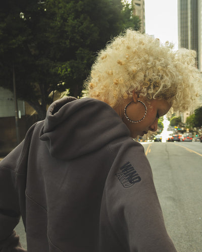 Switching Hooded Sweat Shirt