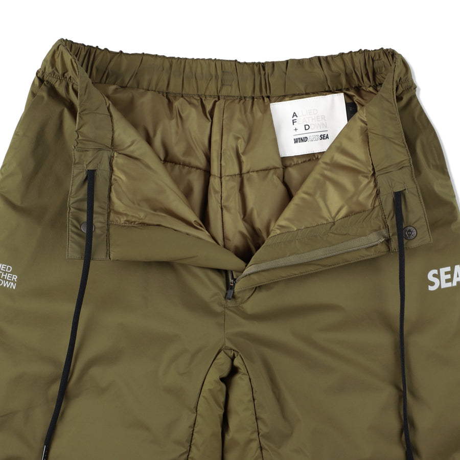 AFD x WDS LOUNGE DOWN PANTS / OLIVE