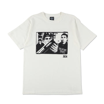 Check Your Head (BEASTIE BOYS tagging) Photo S/S Tee / WHITE