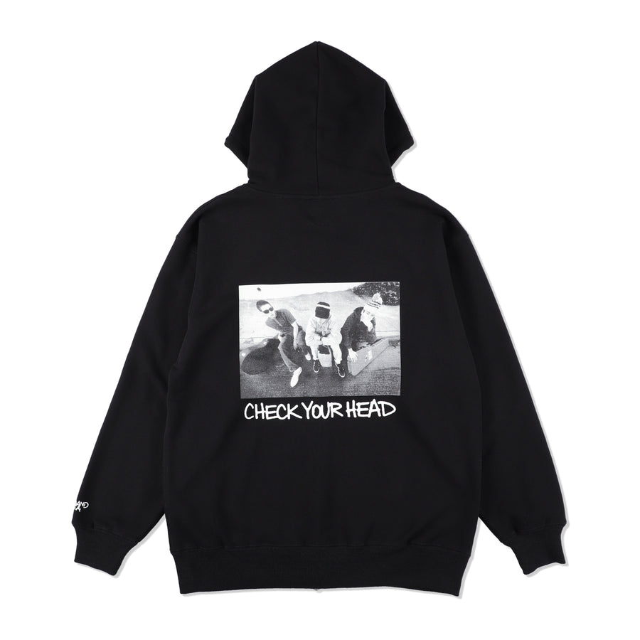 Check Your Head (Photo) Zip-up Hoodie / BLACK