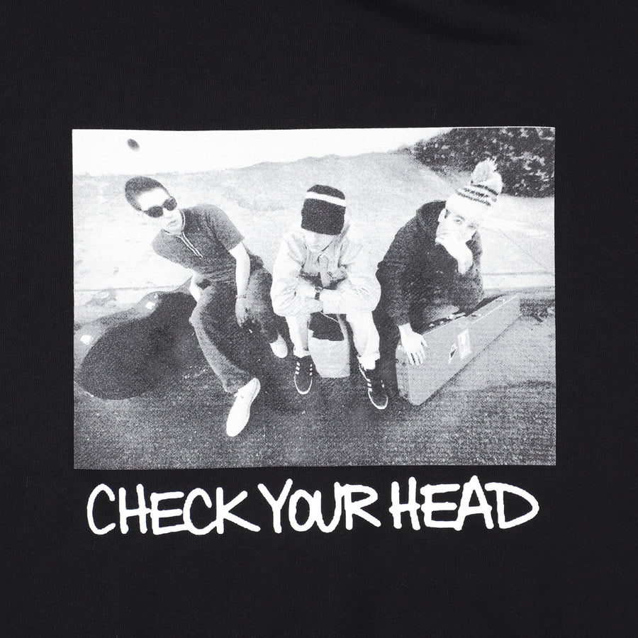 Check Your Head (Photo) Zip-up Hoodie / BLACK