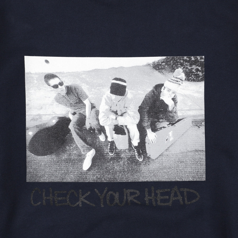 Check Your Head (Photo) Zip-up Hoodie / NAVY