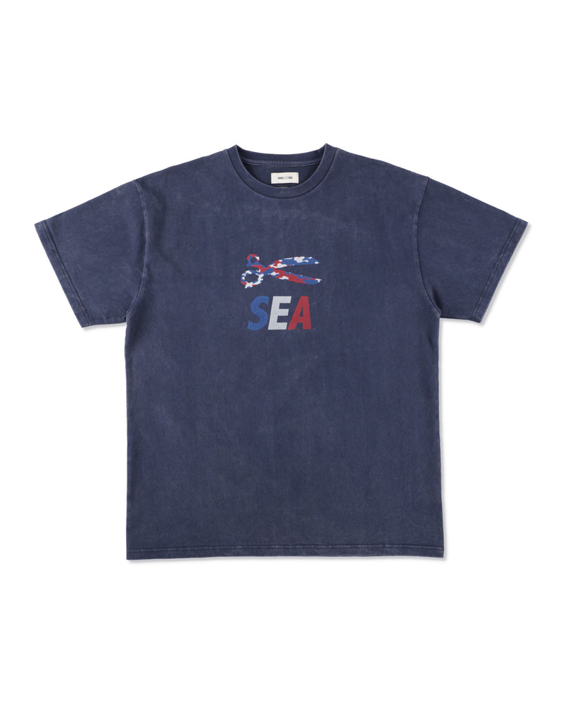 DENHAM x WDS CAMO SCISSORS SULFUR TEE