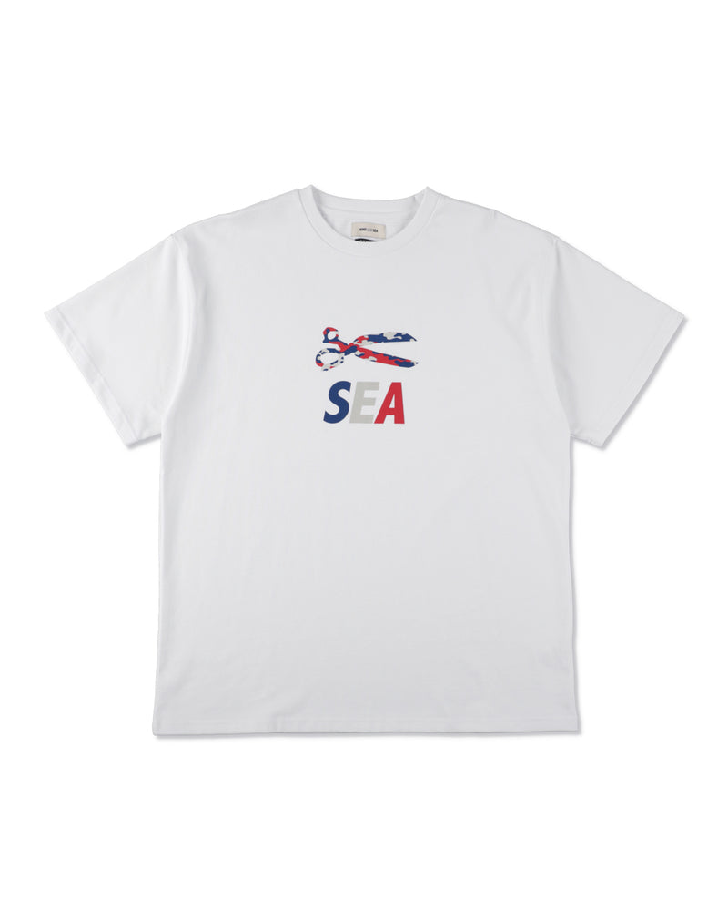 DENHAM x WDS CAMO SCISSORS SULFUR TEE