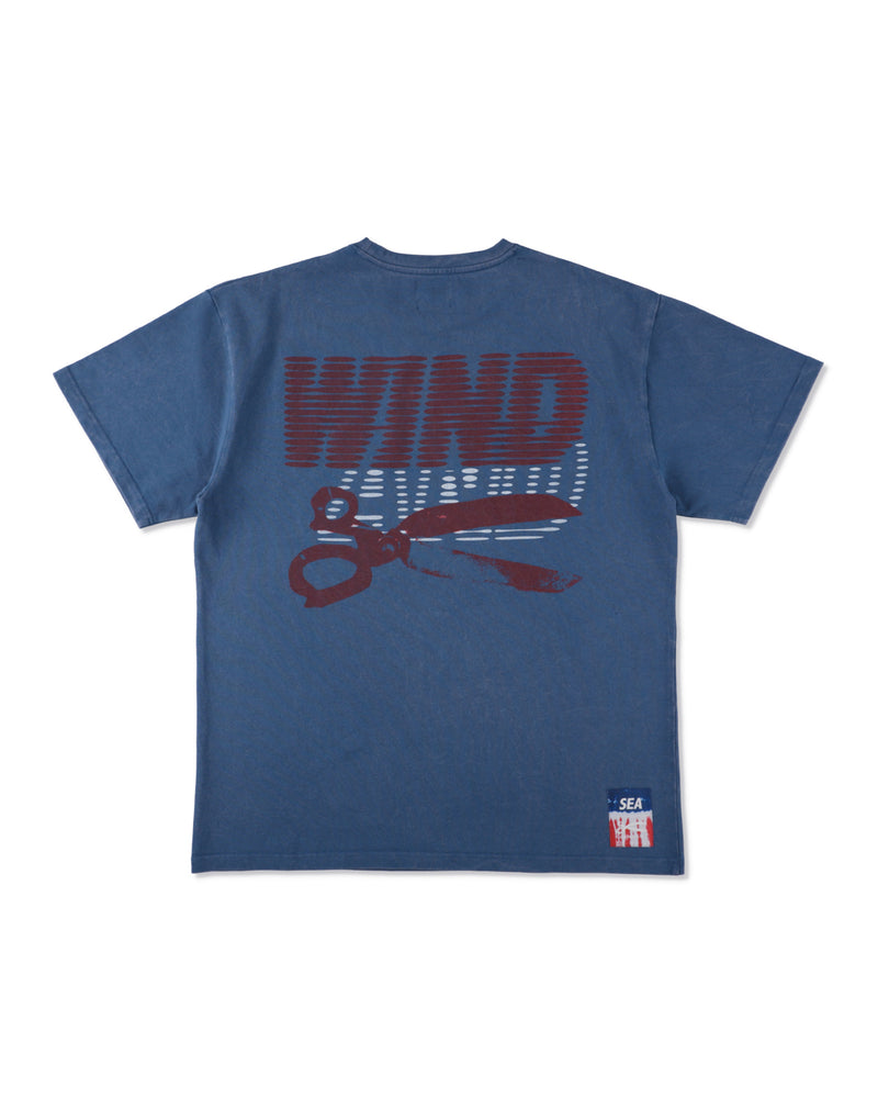 DENHAM x WDS LINE HALFTONE SCISSORS SULFUR TEE