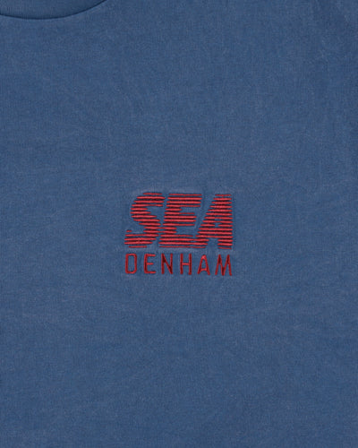 DENHAM x WDS LINE HALFTONE SCISSORS SULFUR TEE