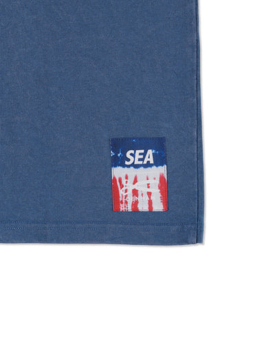 DENHAM x WDS LINE HALFTONE SCISSORS SULFUR TEE