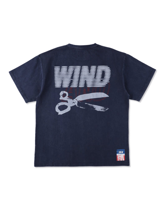 DENHAM x WDS LINE HALFTONE SCISSORS SULFUR TEE