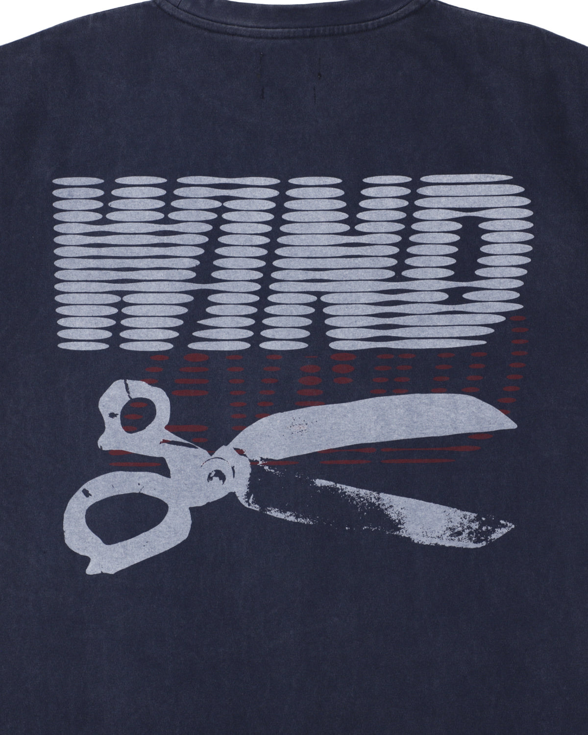 DENHAM x WDS LINE HALFTONE SCISSORS SULFUR TEE
