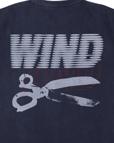 DENHAM x WDS LINE HALFTONE SCISSORS SULFUR TEE
